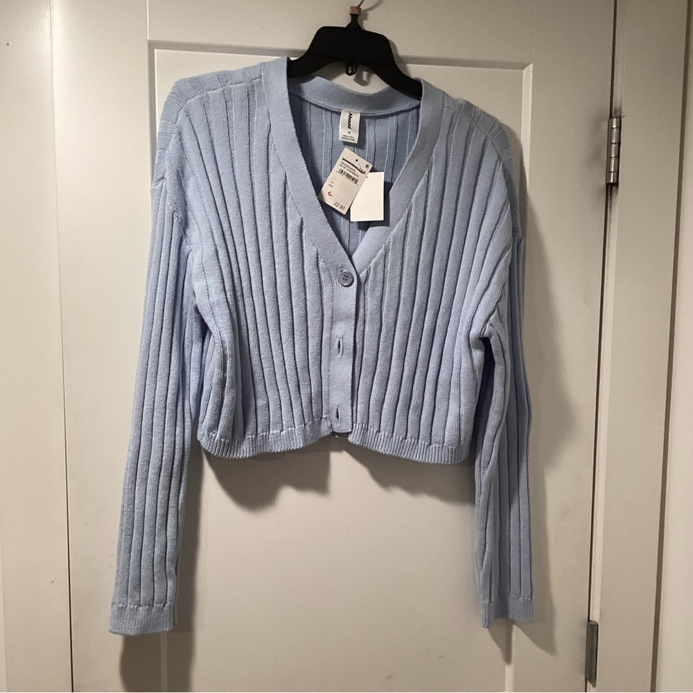 Nwt Nordstrom Abound Long Sleeve Ribbed Cropped Cardigan Size 1X